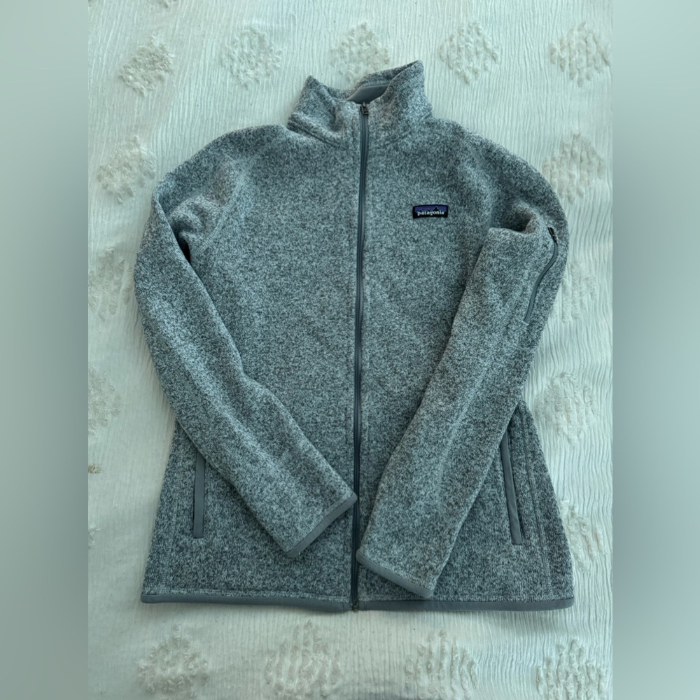 Gray Full Zip Patagonia with sleeve pocket